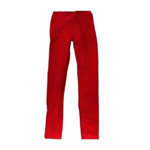 Tahira By KB Scrunch Leggings Women's Size Small Gym Wear BBL Red